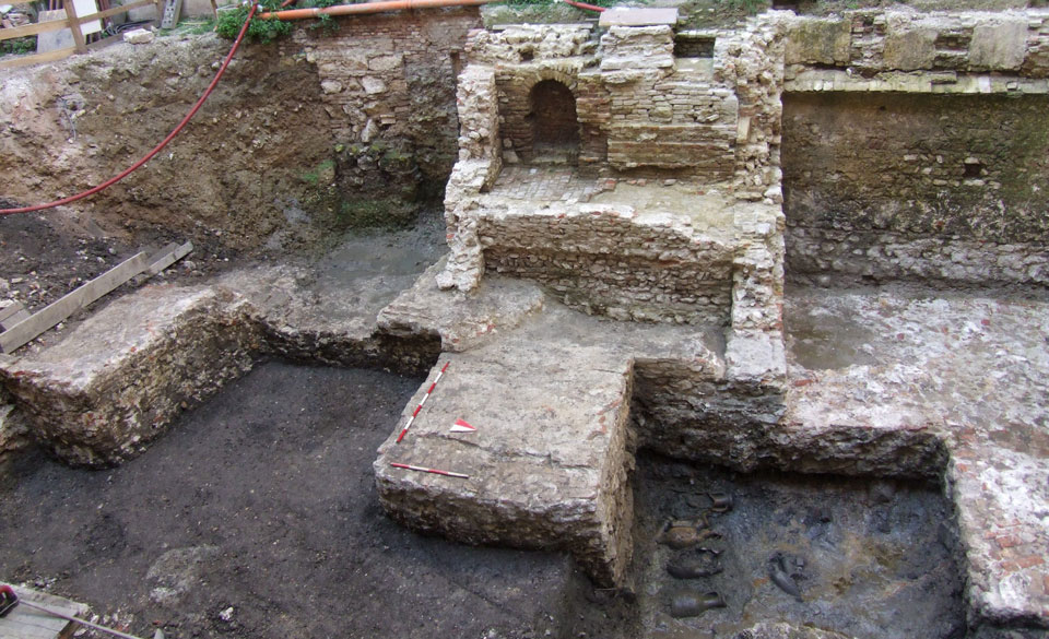 Veduta dell’area di scavo da est (Archivio Soprintendenza per i Beni Archeologici del Veneto)