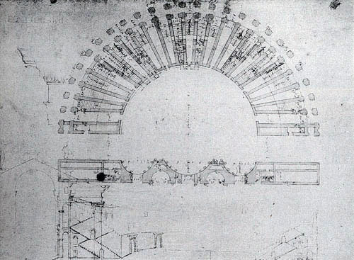 Il teatro nei disegni di Andrea Palladio (R.I.B.A., X, 1r)